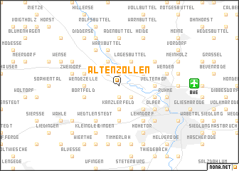 map of Altenzollen