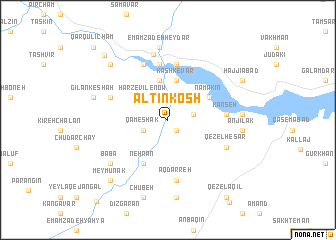 map of Āltīn Kosh