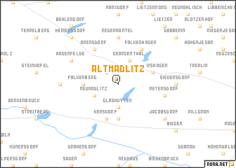 map of Alt Madlitz