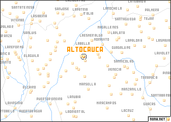 map of Alto Cauca