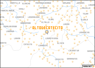 map of Alto de Catecito