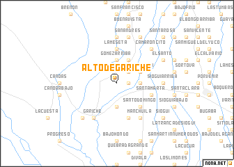 map of Alto de Gariché