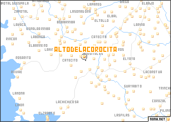 map of Alto de la Corocita