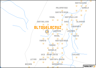 map of Alto de la Cruz