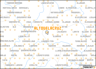 map of Alto de la Cruz