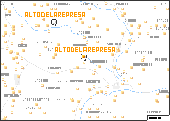 map of Alto de La Represa