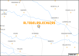 map of Alto de las Lechuzas