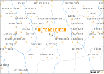 map of Alto del Ciego