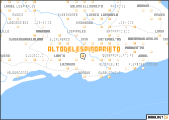 map of Alto del Espino Prieto