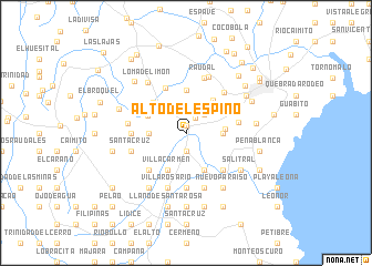 map of Alto del Espino