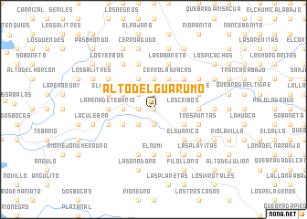 map of Alto del Guarumo