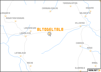 map of Alto del Tala