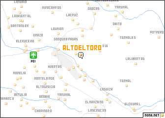 map of Alto El Toro