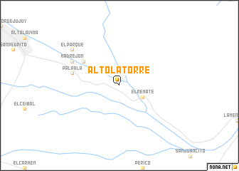 map of Alto La Torre