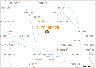 map of Alto Lucero
