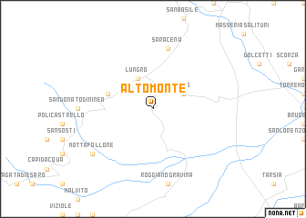 map of Altomonte