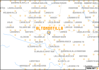 map of Alto Montilla