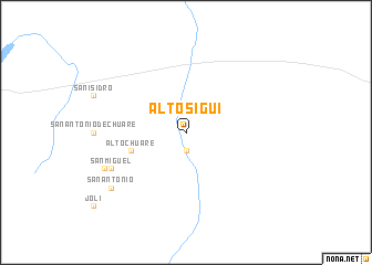 map of Alto Sigüí