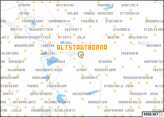 map of Altstadt Borna
