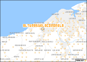 map of Alturas de la Coronela