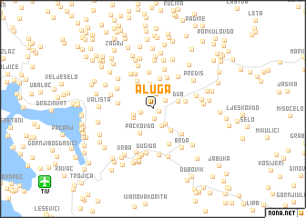 map of Aluga