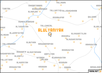 map of Al ‘Ulyānīyah