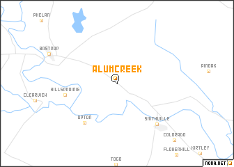 map of Alum Creek