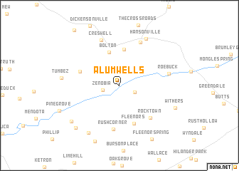 map of Alum Wells