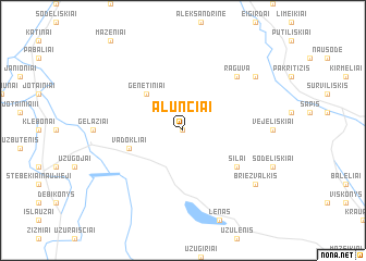 map of Alunčiai