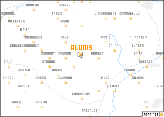 map of Aluniş