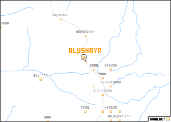 map of Al ‘Ushayr