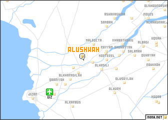 map of Al ‘Ushwah