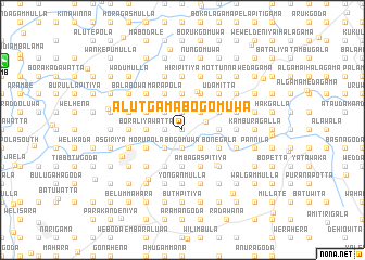 map of Alutgama Bogomuwa