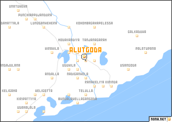 map of Alutgoda