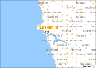 map of Aluthgama