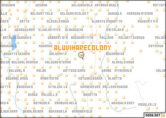 map of Aluvihare Colony