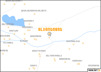 map of Alvandābād