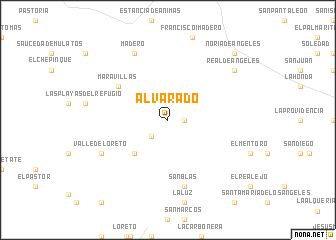 map of Alvarado