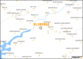 map of Alvarado