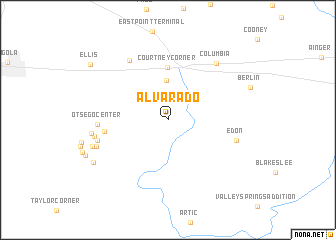 map of Alvarado