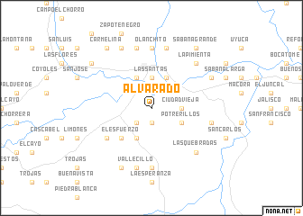 map of Alvarado