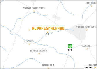 map of Álvares Machado