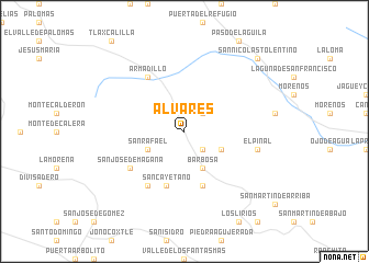 map of Alvares