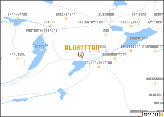 map of Älvhyttan