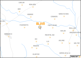 map of Alvin