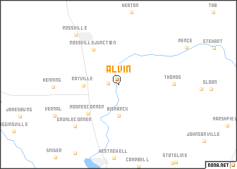 map of Alvin