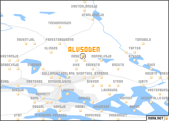 map of Älvsöden