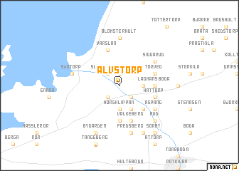 map of Älvstorp