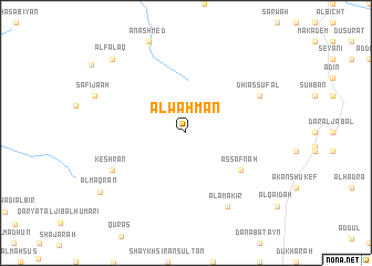 map of Al Waḩman