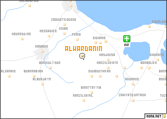 map of Al Wardānīn